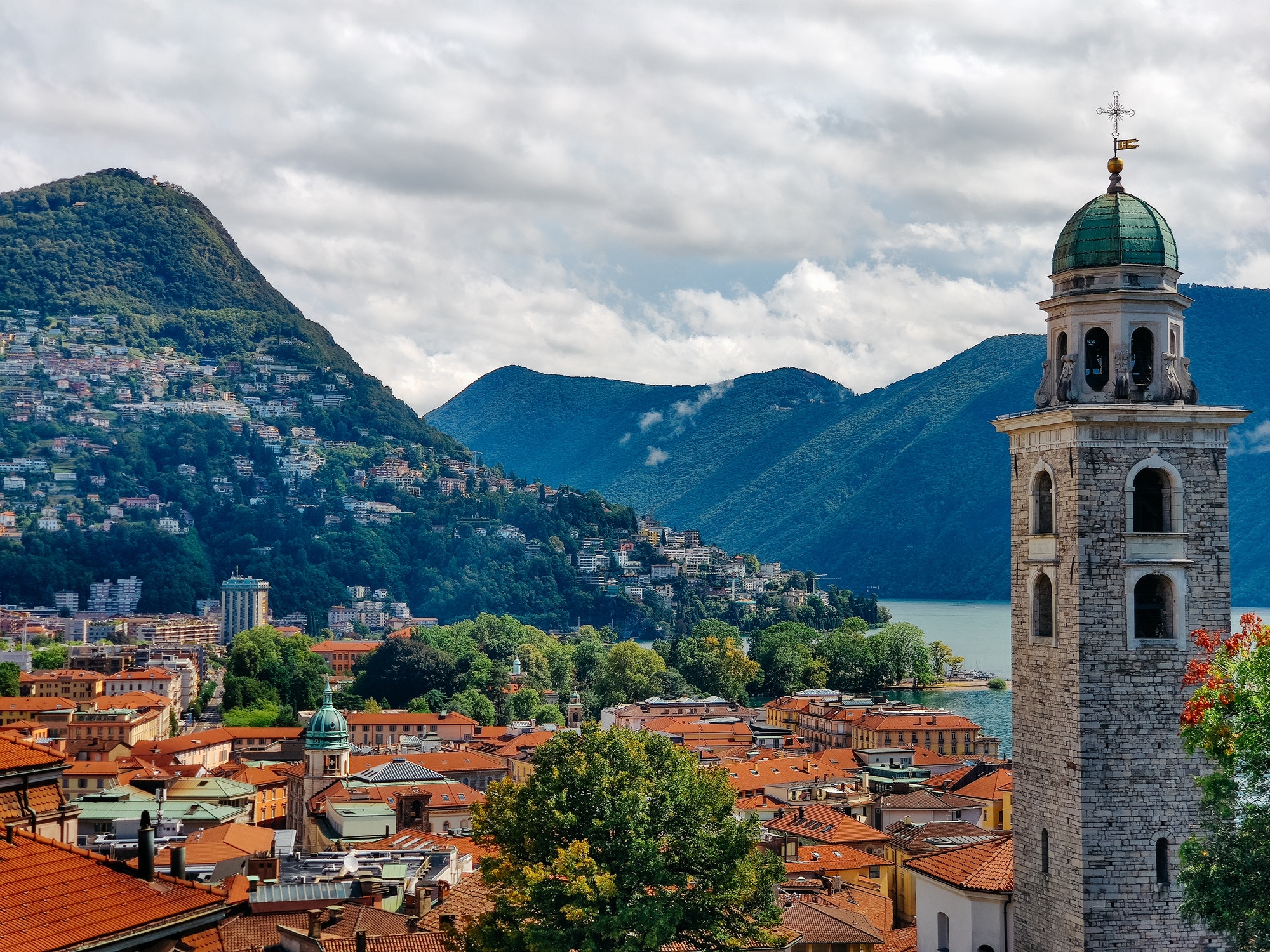 Lugano city view